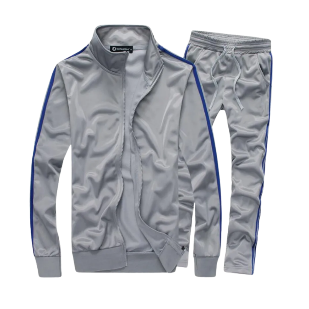 Tuta da ginnastica dinamica da uomo -Grigio/MGrigio/LGrigio/XLGrigio/XXLGrigio/3XLGrigio/4XLGrigio/5XL - Ozerty