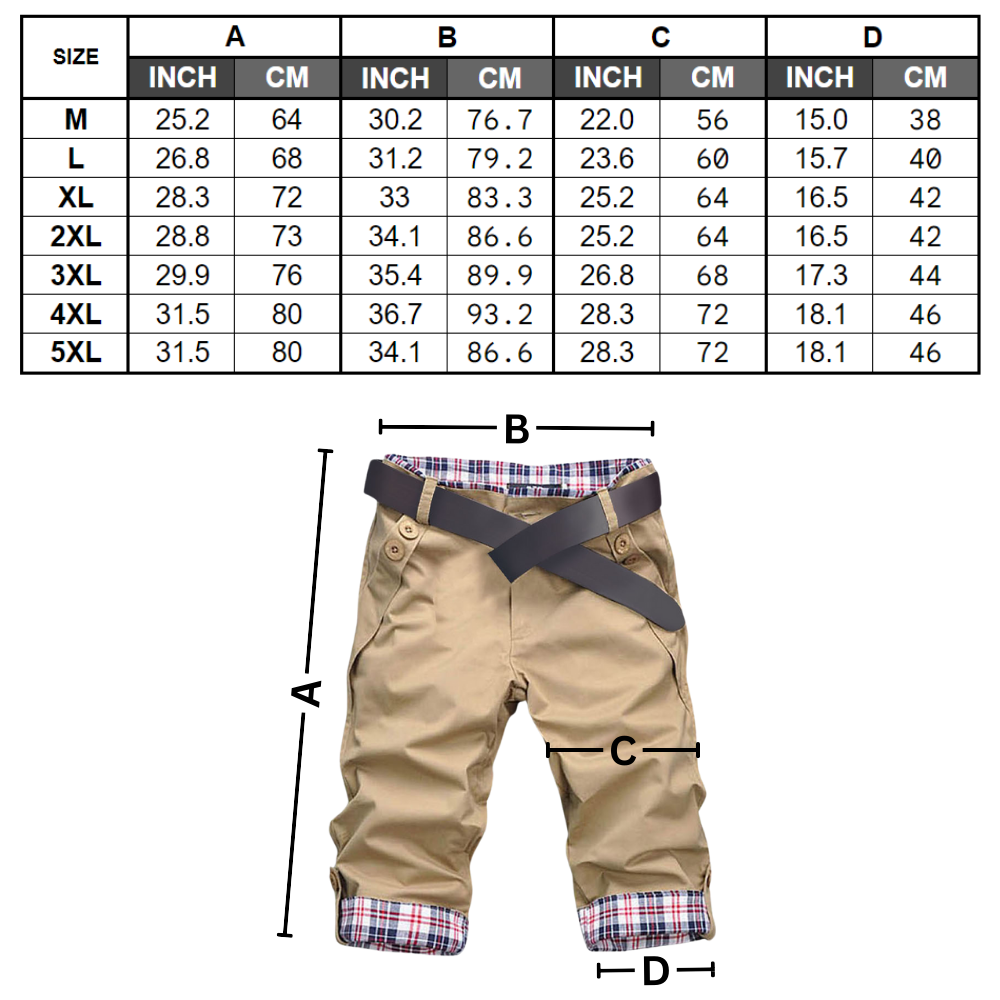 Pantaloncini Cargo eleganti da uomo - Ozerty