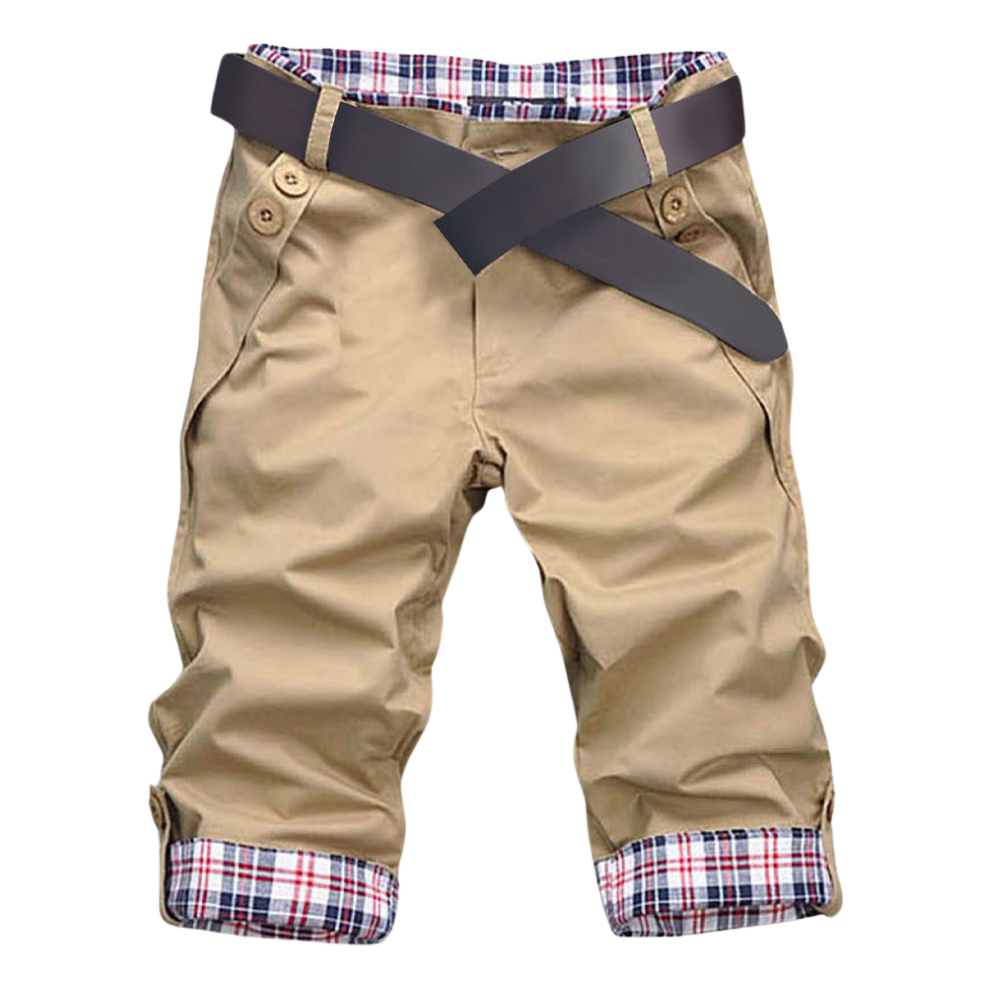 Pantaloncini Cargo eleganti da uomo -Cachi/MCachi/LCachi/XLCachi/XXLCachi/3XL - Ozerty