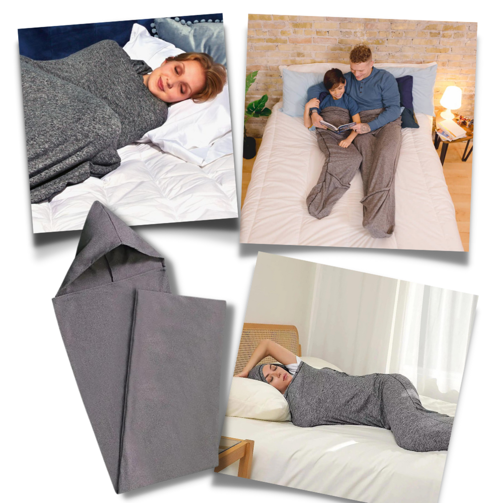 Coperta indossabile per dormire con cappuccio - Ozerty