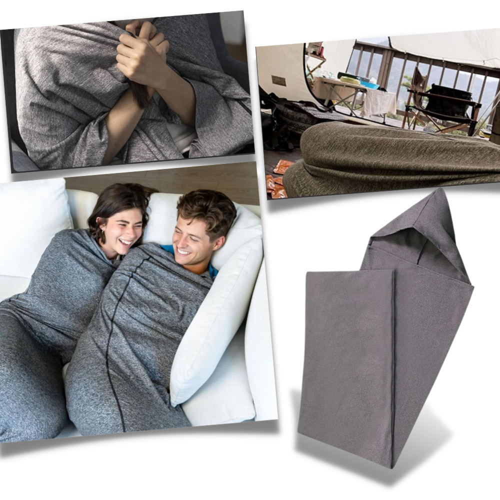 Coperta indossabile per dormire con cappuccio - Ozerty
