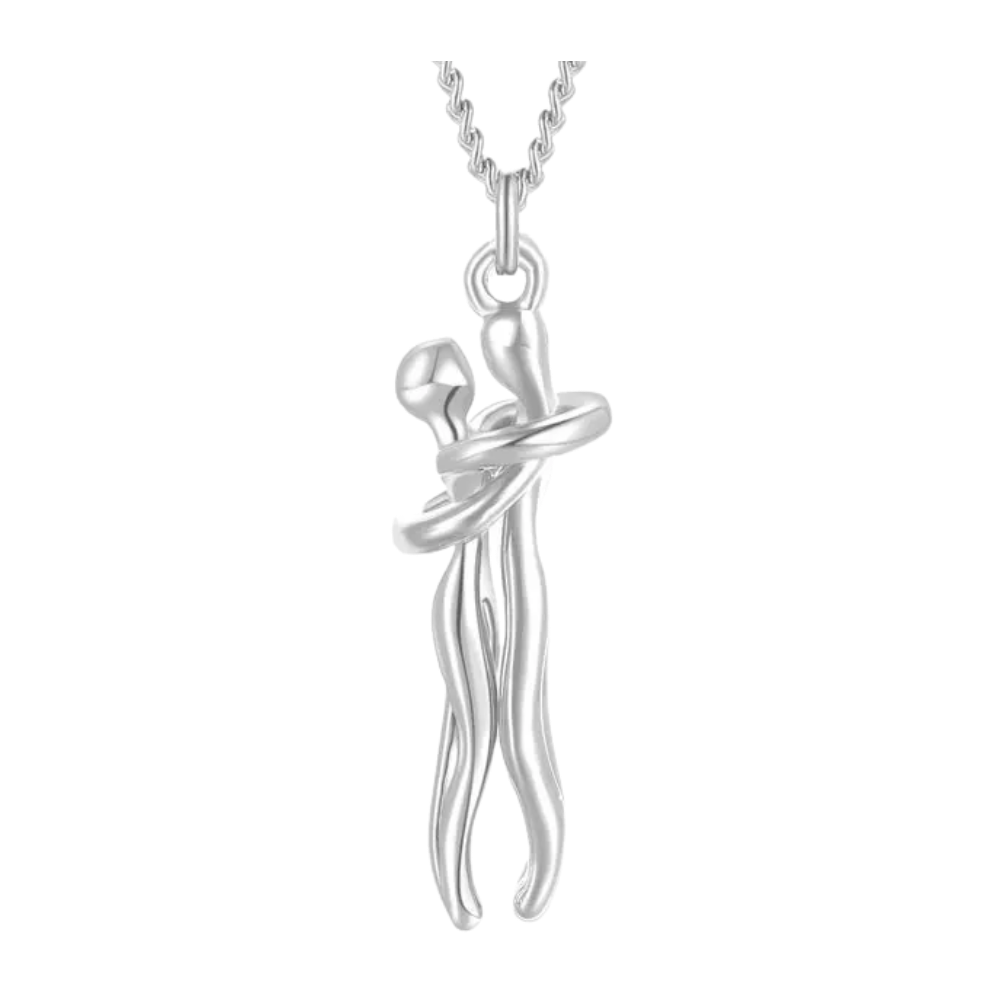 Collana per coppia Abbraccio d'Amore -Argento - Ozerty