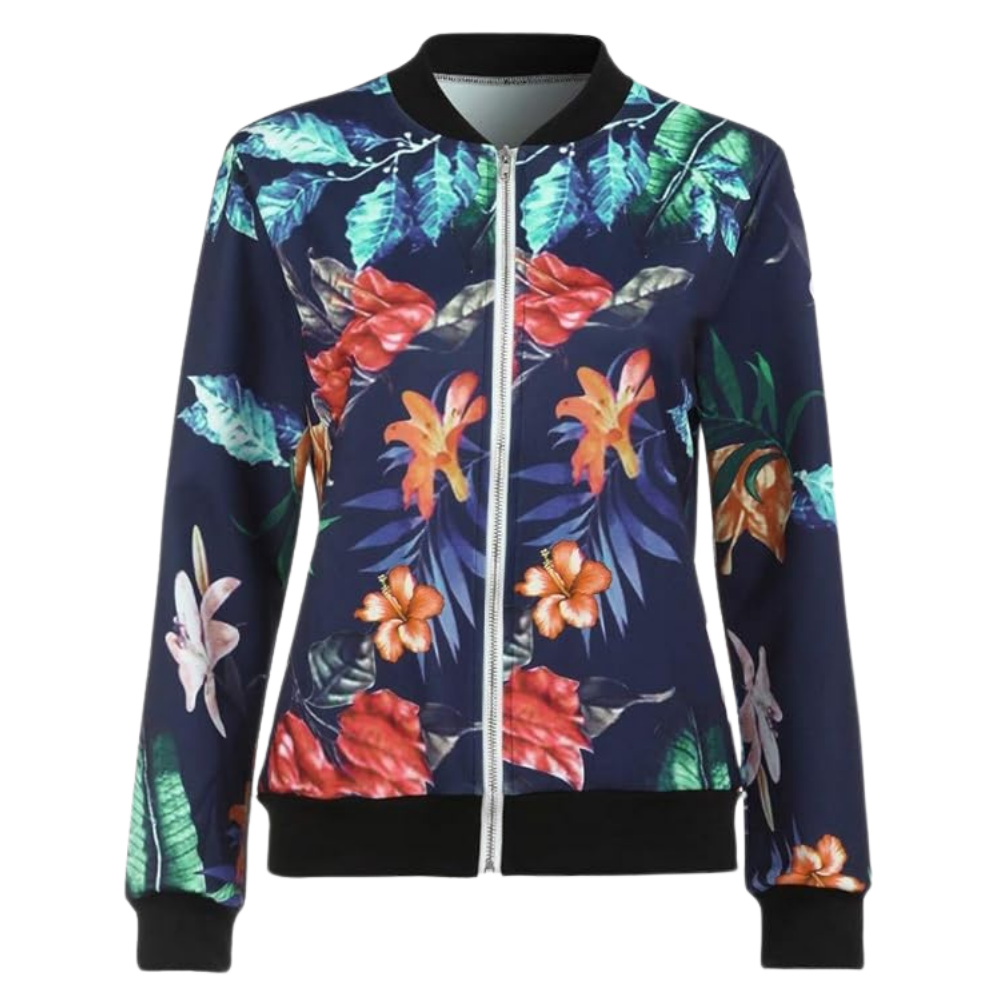 Giacca bomber a maniche lunghe a fiori
 -Blu/SBlu/MBlu/LBlu/XLBlu/XXLBlu/3XLBlu/4XLBlu/5XL - Ozerty