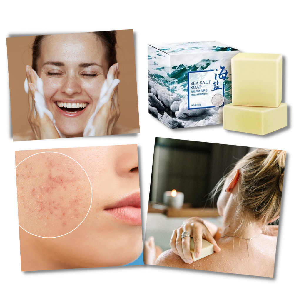 Sapone antiacne naturale al sale marino - Ozerty