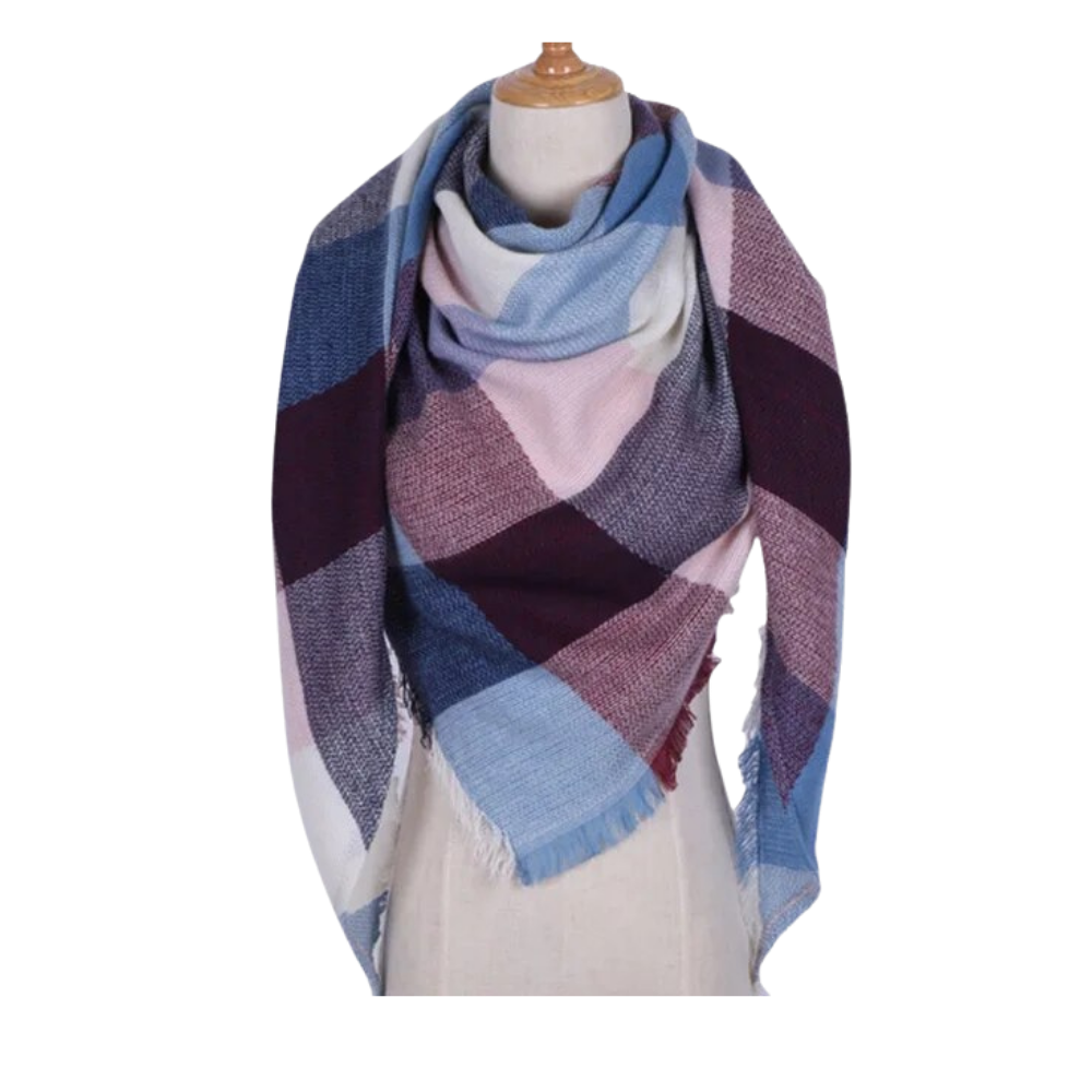 Sciarpa in cashmere a quadri effetto mohair -Amsterdam - Ozerty
