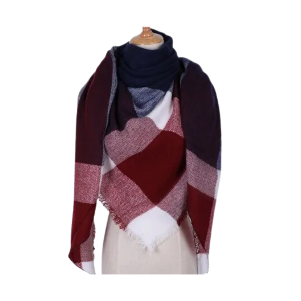 Sciarpa in cashmere a quadri effetto mohair -Atene - Ozerty