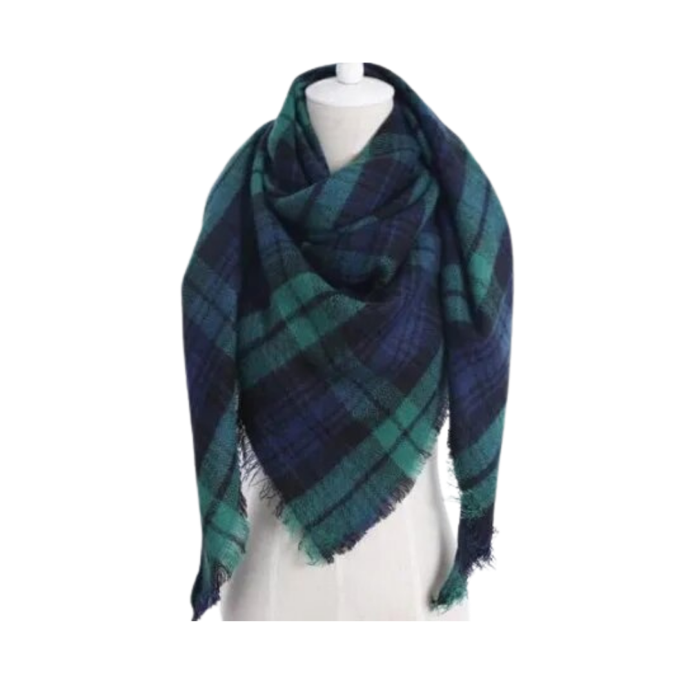 Sciarpa in cashmere a quadri effetto mohair -Berlino - Ozerty