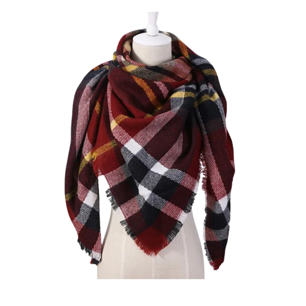 Sciarpa in cashmere a quadri effetto mohair -Lussemburgo - Ozerty