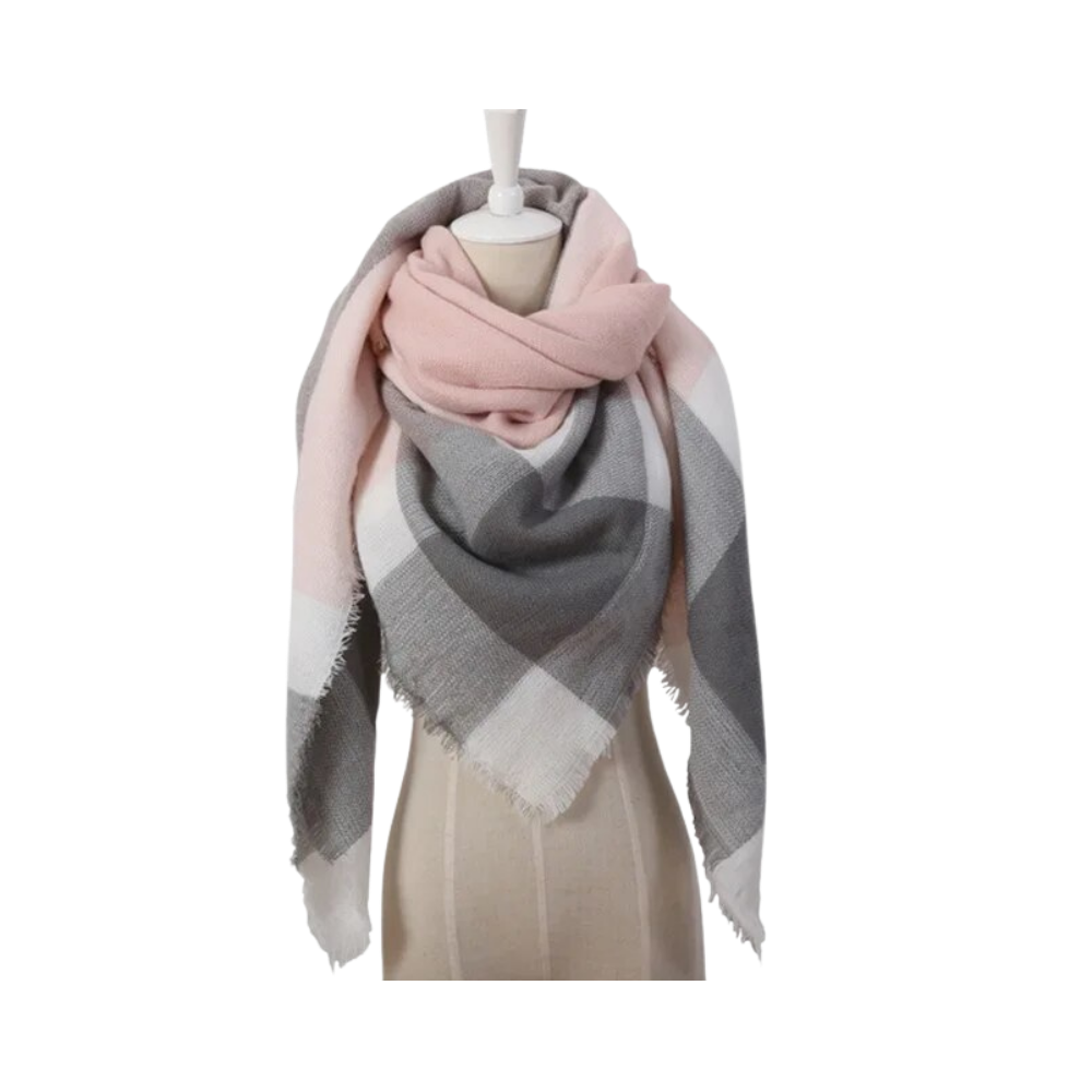 Sciarpa in cashmere a quadri effetto mohair -Venezia - Ozerty