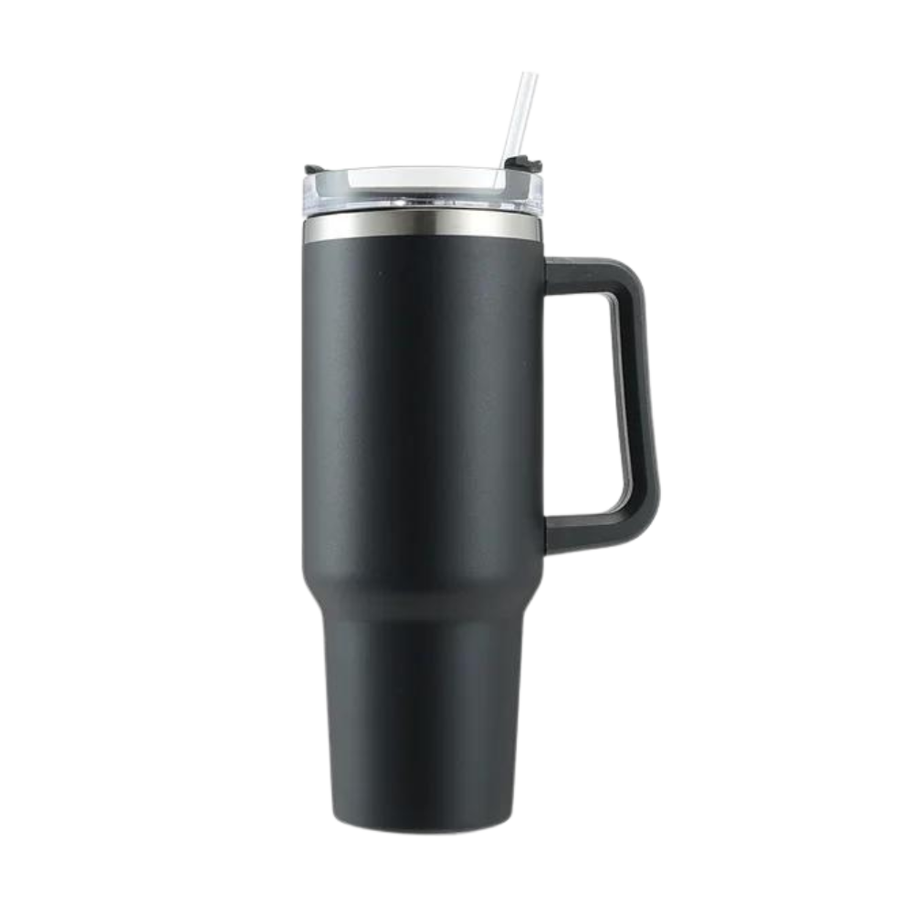 Tazza per auto di grande capacità con manico -Nero - Ozerty