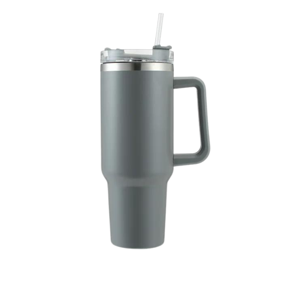 Tazza per auto di grande capacità con manico -Grigio scuro - Ozerty