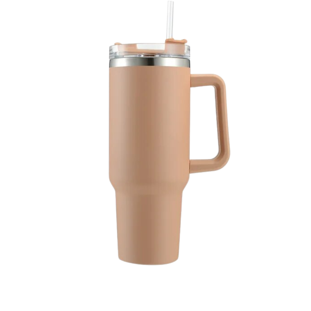 Tazza per auto di grande capacità con manico -Cachi - Ozerty