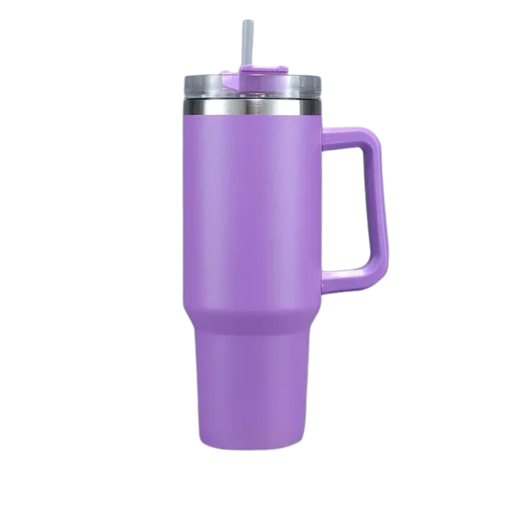 Tazza per auto di grande capacità con manico -Viola chiaro - Ozerty