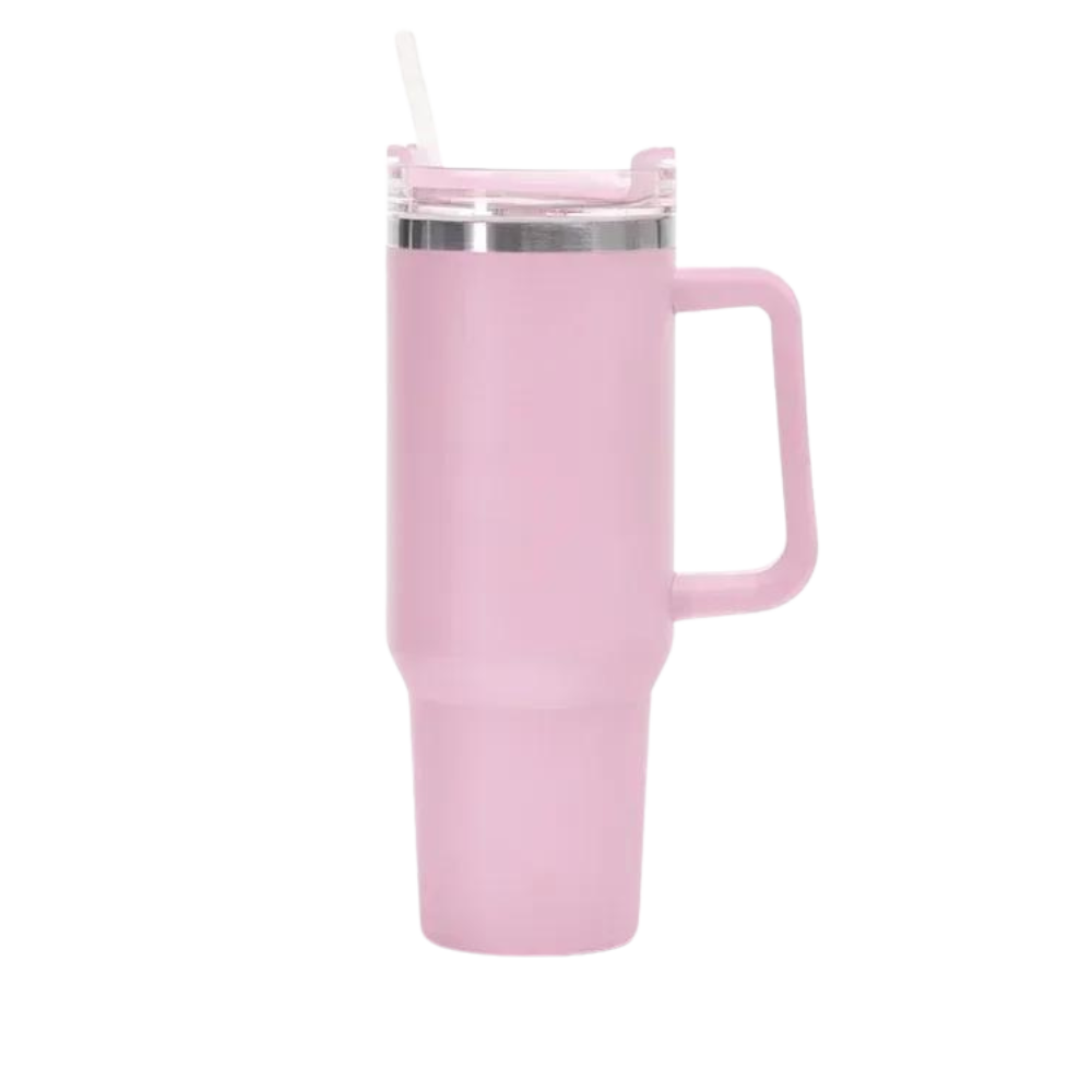 Tazza per auto di grande capacità con manico -Rosa - Ozerty