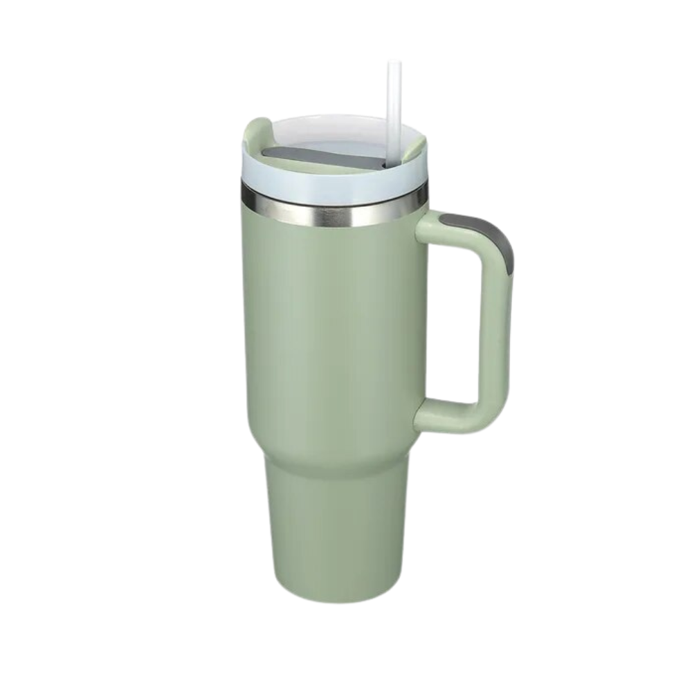 Tazza per auto di grande capacità con manico -Verde pistacchio - Ozerty