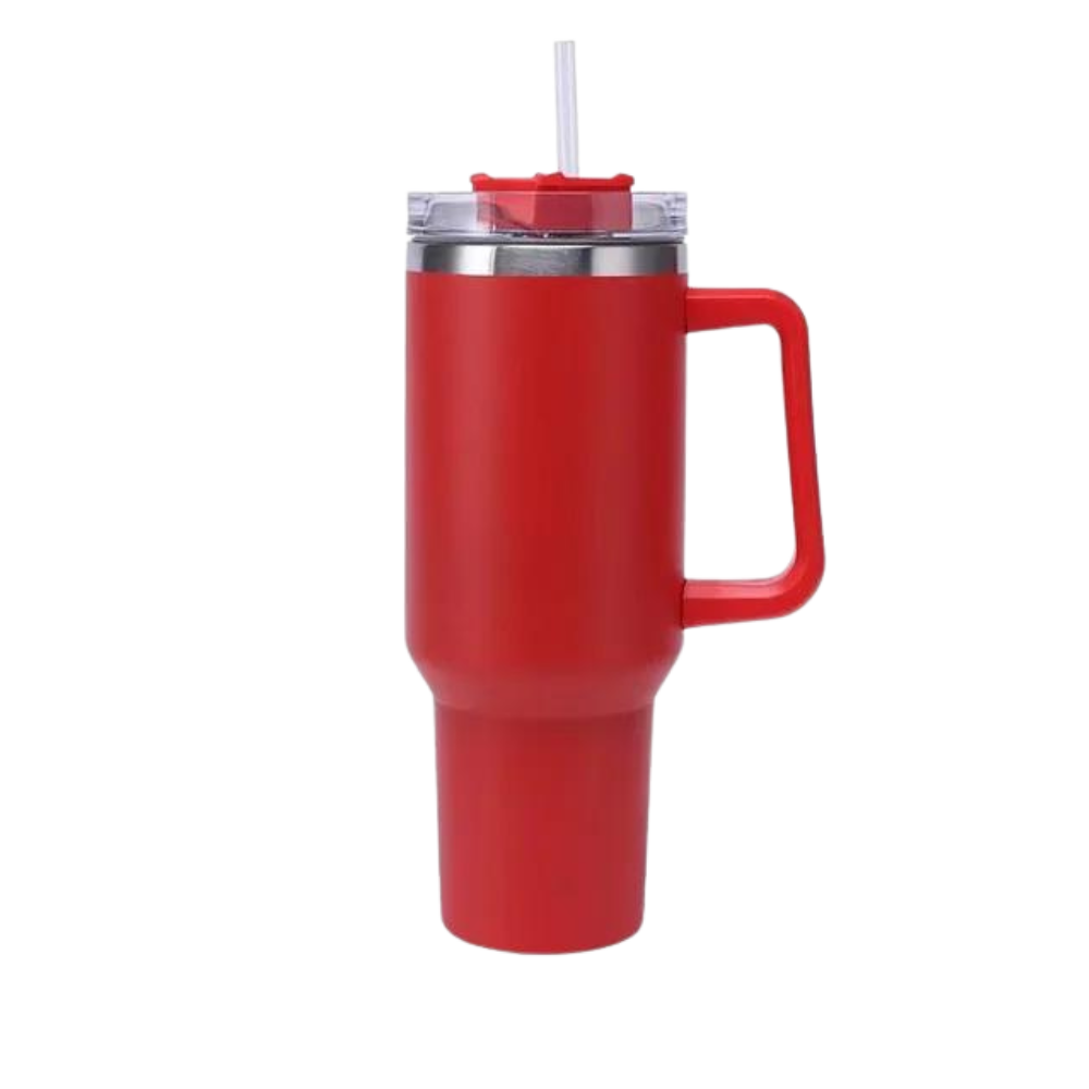 Tazza per auto di grande capacità con manico -Rosso - Ozerty