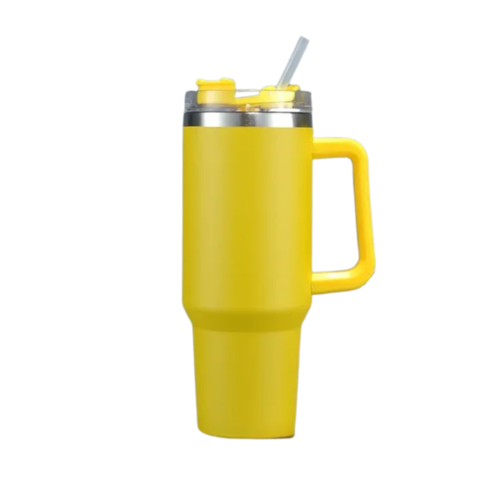 Tazza per auto di grande capacità con manico -Giallo - Ozerty